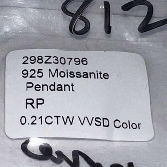 Moissanite Butterfly Pendant Necklace Sparkling Sterling Silver Dainty New - Picture 5 of 5